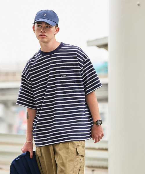 HECT】Big Border S/S Tee / ビッグシルエットボーダー半袖Tシャツ（T