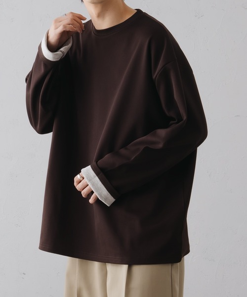 epnok(エプノック)の「リバーシブルポンチロンTee(Tシャツ/カットソー・メンズ・ブラウン/サックスブルー/グレー・SMALL/MEDIUM/LARGE)」の3枚目の写真