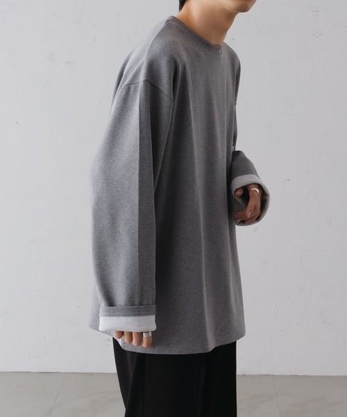 epnok(エプノック)の「リバーシブルポンチロンTee(Tシャツ/カットソー・メンズ・ブラウン/サックスブルー/グレー・SMALL/MEDIUM/LARGE)」の5枚目の写真
