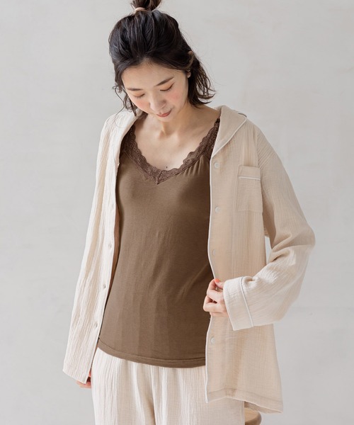 フェリシモMama（フェリシモママ）の「Ｍｏｒｅｄｄｅ　とろけるような肌心地　すっきり見えをかなえる　授乳ブラキャミ＆ショーツ（マタニティウェア/グッズ・レディース・ブラウン/グレー系その他・4/3/2/1）」の7枚目の写真