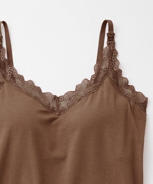 フェリシモMama（フェリシモママ）の「Ｍｏｒｅｄｄｅ　とろけるような肌心地　すっきり見えをかなえる　授乳ブラキャミ＆ショーツ（マタニティウェア/グッズ・レディース・ブラウン/グレー系その他・4/3/2/1）」の8枚目の写真