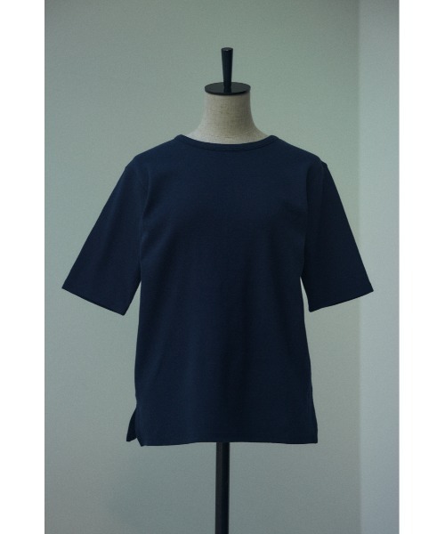 BLACK BY MOUSSY（ブラックバイマウジー）の「half sleeve t-shirt(ハーフスリーブティシャツ)（Tシャツ/カットソー・レディース・ベージュ/ネイビー/オフホワイト/レッド系・FREE）」の3枚目の写真