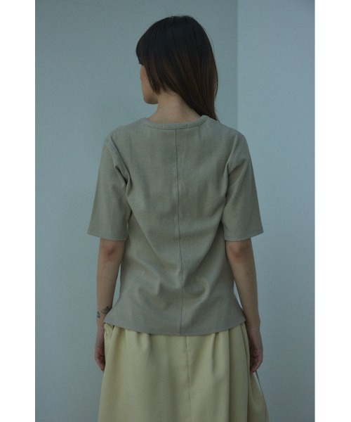 BLACK BY MOUSSY（ブラックバイマウジー）の「half sleeve t-shirt(ハーフスリーブティシャツ)（Tシャツ/カットソー・レディース・ベージュ/ネイビー/オフホワイト/レッド系・FREE）」の17枚目の写真