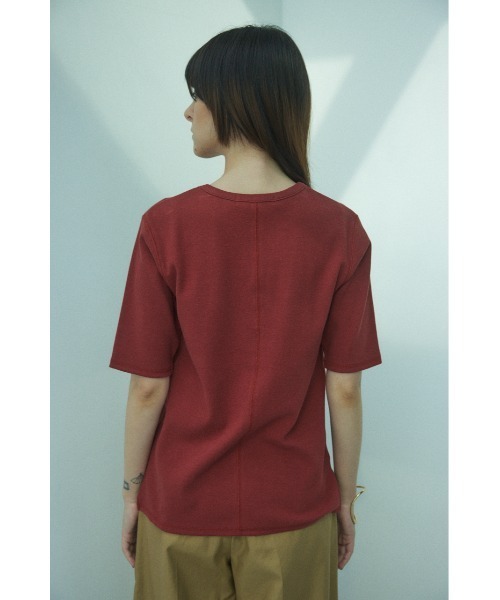 BLACK BY MOUSSY（ブラックバイマウジー）の「half sleeve t-shirt(ハーフスリーブティシャツ)（Tシャツ/カットソー・レディース・ベージュ/ネイビー/オフホワイト/レッド系・FREE）」の18枚目の写真