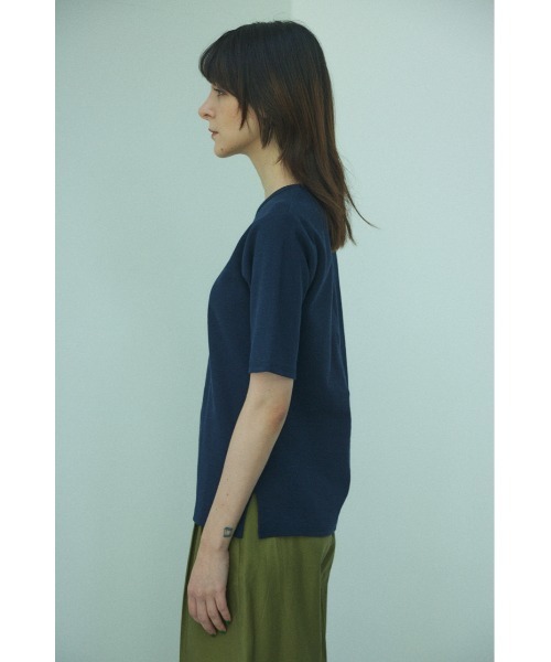 BLACK BY MOUSSY（ブラックバイマウジー）の「half sleeve t-shirt(ハーフスリーブティシャツ)（Tシャツ/カットソー・レディース・ベージュ/ネイビー/オフホワイト/レッド系・FREE）」の19枚目の写真