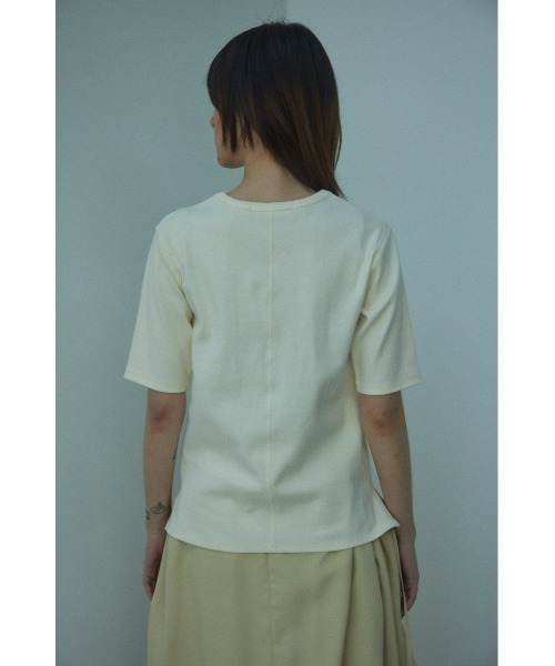 BLACK BY MOUSSY（ブラックバイマウジー）の「half sleeve t-shirt(ハーフスリーブティシャツ)（Tシャツ/カットソー・レディース・ベージュ/ネイビー/オフホワイト/レッド系・FREE）」の20枚目の写真