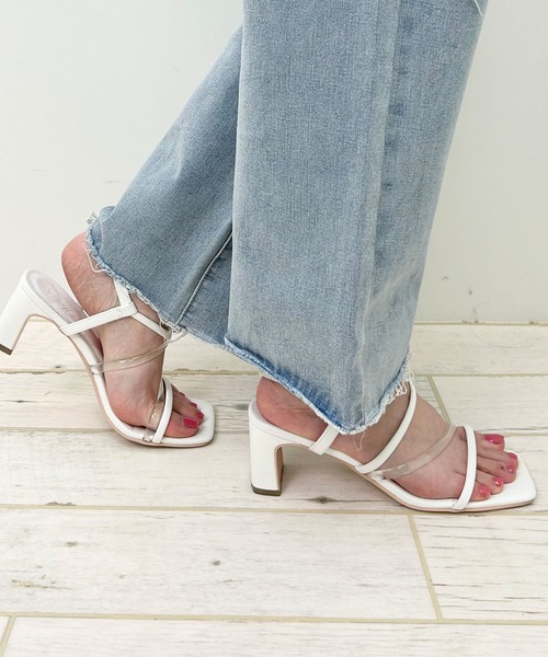 INGNI（イング）の「ナローストラップヒールサンダル（サンダル・レディース・ブラック/クリア/オフホワイト・M/L）」の9枚目の写真