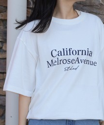 【別注】シンプル カレッジロゴ California/Charmant プリントTシャツ/半袖T/ビッグシルエット