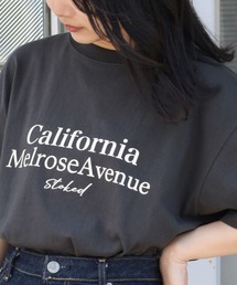 【別注】シンプル カレッジロゴ California/Charmant プリントTシャツ/半袖T/ビッグシルエット