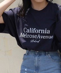 【別注】シンプル カレッジロゴ California/Charmant プリントTシャツ/半袖T/ビッグシルエット