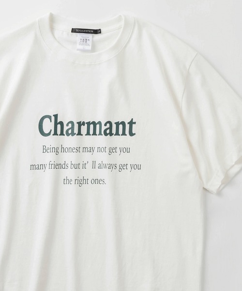 make a ray!(メイク ア レイ!)の「【別注】シンプル カレッジロゴ California/Charmant プリントTシャツ/半袖T/ビッグシルエット(Tシャツ/カットソー・レディース・オフホワイト/ダークネイビー/スミクロ/ネイビー/チャコールグレー/ホワイト・M/L)」の20枚目の写真