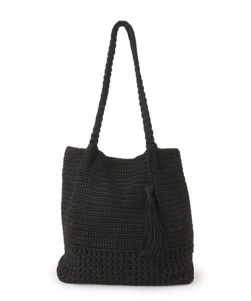 grove（グローブ）の「◆【A4収納可】タッセルレーヨン編みトート（トートバッグ・レディース・アイボリー/オレンジ/グレー/ブラック・00）」の13枚目の写真