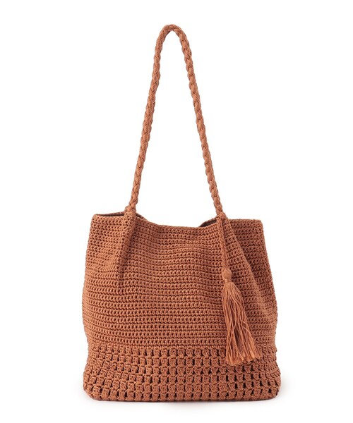 grove（グローブ）の「◆【A4収納可】タッセルレーヨン編みトート（トートバッグ・レディース・アイボリー/オレンジ/グレー/ブラック・00）」の17枚目の写真