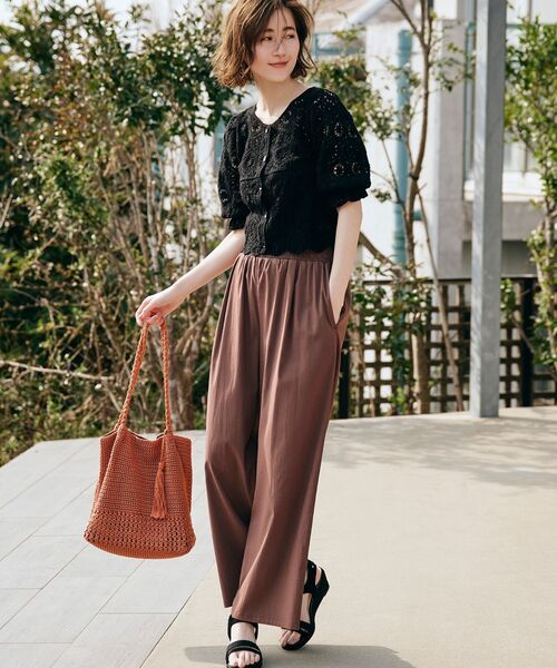 grove（グローブ）の「◆【A4収納可】タッセルレーヨン編みトート（トートバッグ・レディース・アイボリー/オレンジ/グレー/ブラック・00）」の10枚目の写真