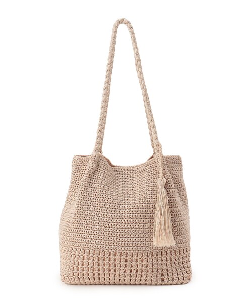 grove（グローブ）の「◆【A4収納可】タッセルレーヨン編みトート（トートバッグ・レディース・アイボリー/オレンジ/グレー/ブラック・00）」の12枚目の写真