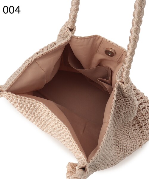 grove（グローブ）の「◆【A4収納可】タッセルレーヨン編みトート（トートバッグ・レディース・アイボリー/オレンジ/グレー/ブラック・00）」の18枚目の写真