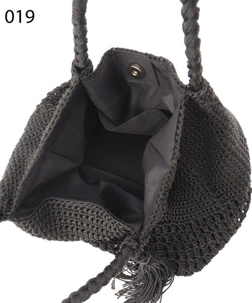 grove（グローブ）の「◆【A4収納可】タッセルレーヨン編みトート（トートバッグ・レディース・アイボリー/オレンジ/グレー/ブラック・00）」の16枚目の写真