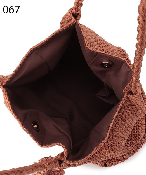 grove（グローブ）の「◆【A4収納可】タッセルレーヨン編みトート（トートバッグ・レディース・アイボリー/オレンジ/グレー/ブラック・00）」の19枚目の写真