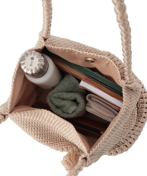 grove（グローブ）の「◆【A4収納可】タッセルレーヨン編みトート（トートバッグ・レディース・アイボリー/オレンジ/グレー/ブラック・00）」の20枚目の写真