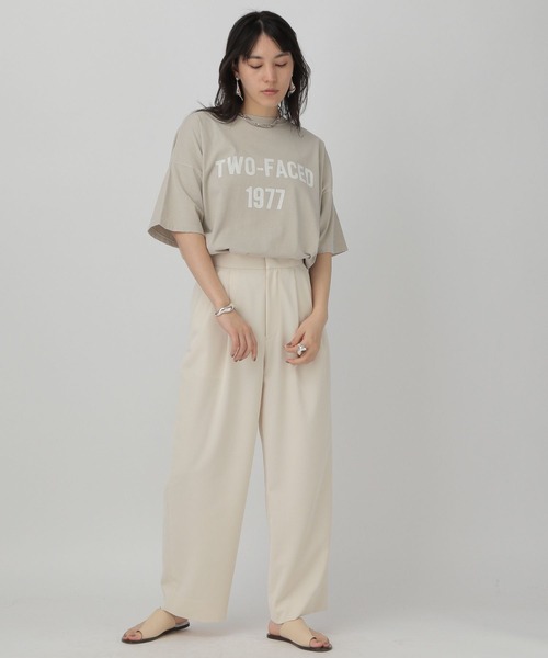 REMI RELIEF（レミレリーフ）の「Chaos(カオス)/【REMI RELIEF】別注プリントTシャツ（Tシャツ/カットソー・レディース・ホワイト/ブラック/ベージュ/ミント・FREE）」の7枚目の写真