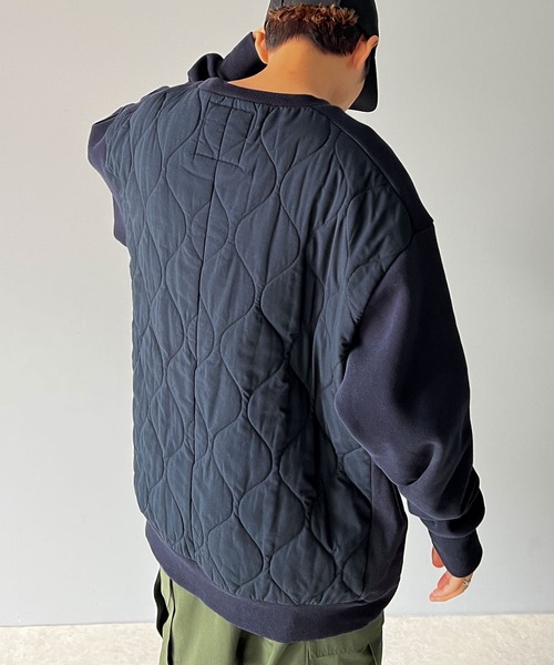 Java（ジャバ）の「《Java ジャバコラボ》ユニセックス2wayリバーシブル裏起毛×キルティング切替プルオーバー（スウェット・メンズ・カーキ/ブラック/ネイビー・XX-LARGE/SMALL/X-LARGE/LARGE/MEDIUM）」の17枚目の写真