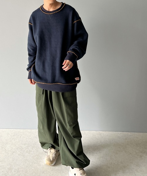 Java（ジャバ）の「《Java ジャバコラボ》ユニセックス2wayリバーシブル裏起毛×キルティング切替プルオーバー（スウェット・メンズ・カーキ/ブラック/ネイビー・XX-LARGE/SMALL/X-LARGE/LARGE/MEDIUM）」の15枚目の写真