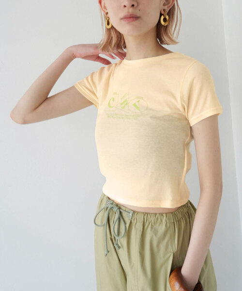 SLOBE citron.(スローブシトロン)の「SLOBE citron. Petit TEE(Tシャツ/カットソー・レディース・アイボリー/ピンク・FREE)」の6枚目の写真