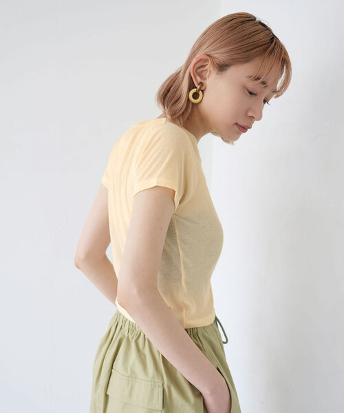 SLOBE citron.(スローブシトロン)の「SLOBE citron. Petit TEE(Tシャツ/カットソー・レディース・アイボリー/ピンク・FREE)」の15枚目の写真