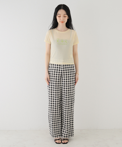 SLOBE citron.(スローブシトロン)の「SLOBE citron. Petit TEE(Tシャツ/カットソー・レディース・アイボリー/ピンク・FREE)」の8枚目の写真