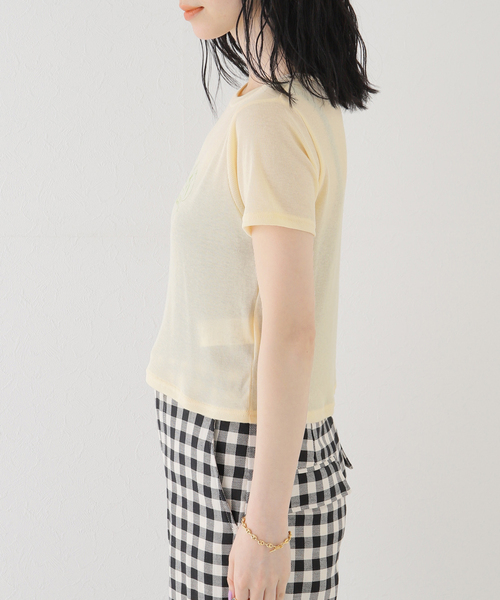 SLOBE citron.(スローブシトロン)の「SLOBE citron. Petit TEE(Tシャツ/カットソー・レディース・アイボリー/ピンク・FREE)」の20枚目の写真