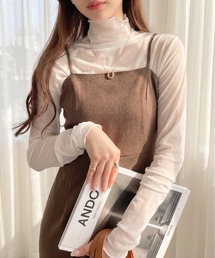 美シルエットでキマる。 ロング スリット キャミワンピース