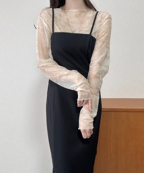 Ada.(エイダ)の「美シルエットでキマる。 ロング スリット キャミワンピース(ワンピース・レディース・ブラック/グレー/アイボリー/ブルー/ベージュ/ブラウン・M/L/S)」の19枚目の写真