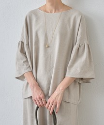 BEARDSLEY | 《ビアズリー》リネンギャザー袖ブラウス(シャツ/ブラウス)