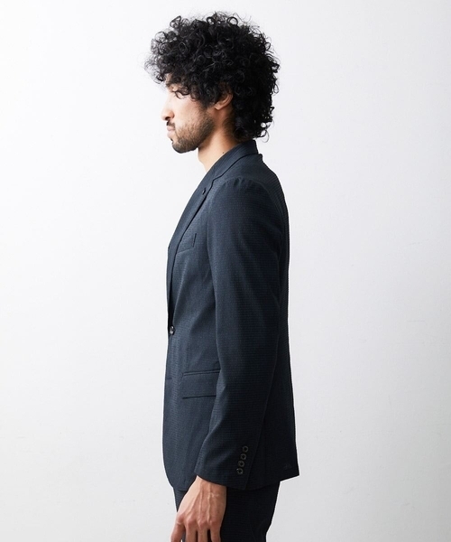 MICHEL KLEIN HOMME (ミッシェルクランオム)の「メッシュサッカージャケット(テーラードジャケット・メンズ・ネイビー・LARGE/MEDIUM/X-LARGE)」の4枚目の写真