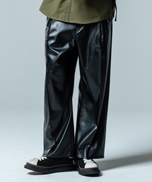 Synth Leather Baggy Slacks / シンセレザーバギースラックス