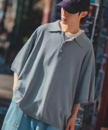 NULL | 【NULL】ニット素材 半袖 ポロシャツ(ポロシャツ)