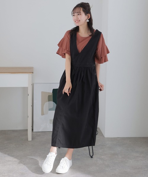 ElegChic(エレグシック)の「ダブルフリルスリーブプルオーバー(Tシャツ/カットソー・レディース・ブラウン系その他/ブラック/ピンク系その他/ベージュ/カーキ・M/XL/4L)」の21枚目の写真