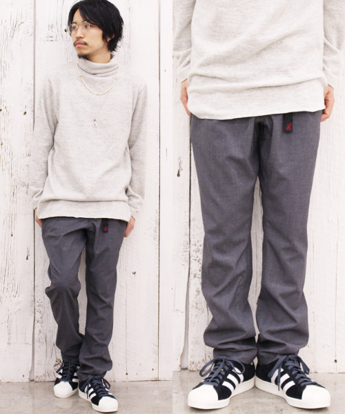 Gramicci（グラミチ）の「【Ciaopanic】×【GRAMICCI】　別注T/Rストレッチワンタックパンツ（スラックス・メンズ・ブラック/グレー/チャコールグレー/ダークブルー/ネイビー・MEDIUM/LARGE/SMALL）」の4枚目の写真