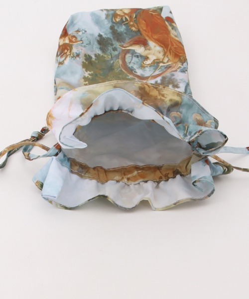 axes femme（アクシーズファム）の「天使柄晴雨兼用折傘（折りたたみ傘・レディース・グリーン/ブルー・FREE）」の3枚目の写真