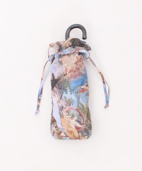 axes femme（アクシーズファム）の「天使柄晴雨兼用折傘（折りたたみ傘・レディース・グリーン/ブルー・FREE）」の15枚目の写真