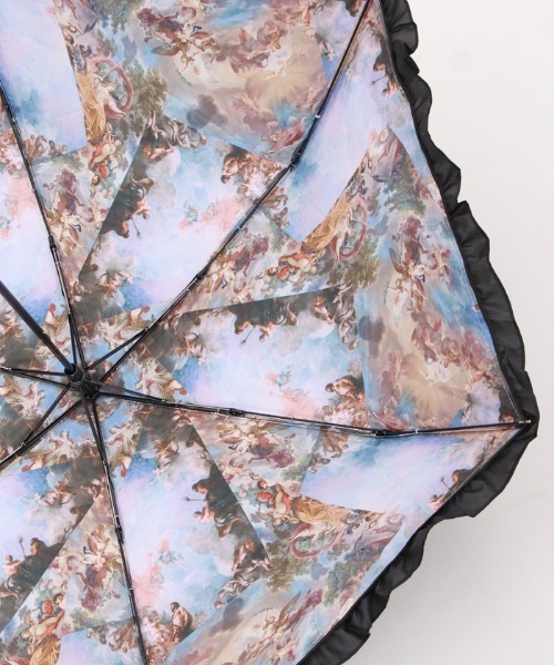 axes femme（アクシーズファム）の「天使柄晴雨兼用折傘（折りたたみ傘・レディース・グリーン/ブルー・FREE）」の22枚目の写真