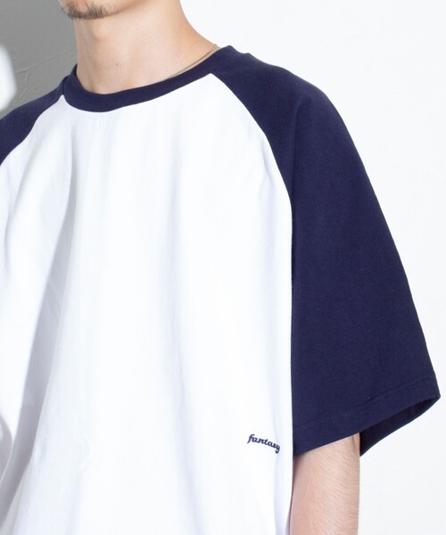 GLOSTER（グロスター）の「【GLOSTER/グロスター】ラグランTシャツ 裾ドローコード ドローストリング（Tシャツ/カットソー・メンズ・ホワイト/キナリ/杢グレー・S/M/L）」の2枚目の写真