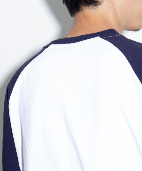 GLOSTER（グロスター）の「【GLOSTER/グロスター】ラグランTシャツ 裾ドローコード ドローストリング（Tシャツ/カットソー・メンズ・ホワイト/キナリ/杢グレー・S/M/L）」の18枚目の写真