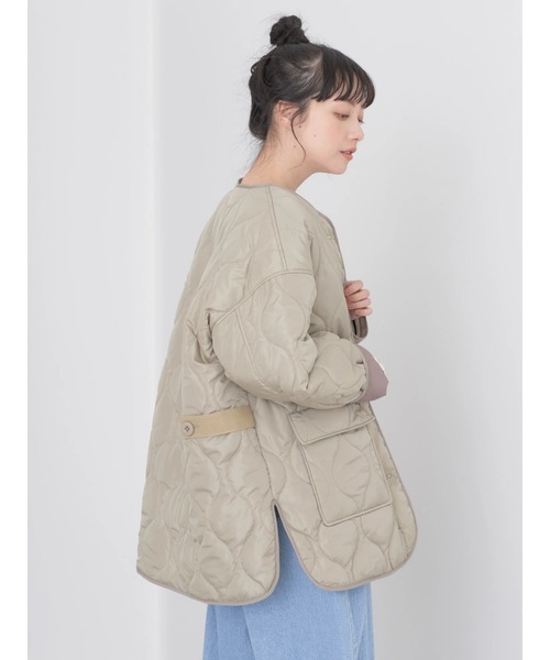 earth music&ecology（アースミュージックアンドエコロジー）の「キルティングハーフブルゾン（ブルゾン・レディース・ブラック/カーキ/アイボリー・M/L）」の12枚目の写真