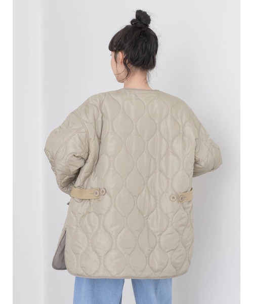 earth music&ecology（アースミュージックアンドエコロジー）の「キルティングハーフブルゾン（ブルゾン・レディース・ブラック/カーキ/アイボリー・M/L）」の13枚目の写真