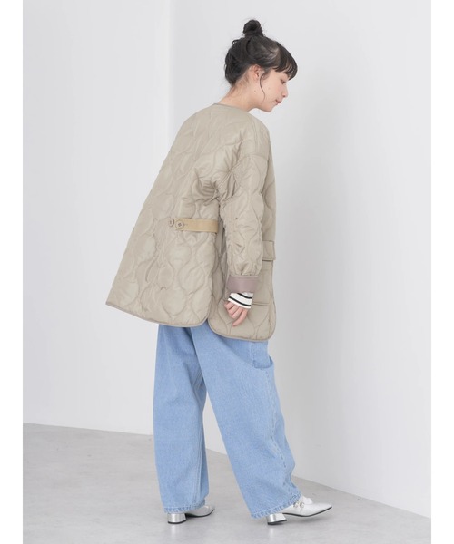 earth music&ecology（アースミュージックアンドエコロジー）の「キルティングハーフブルゾン（ブルゾン・レディース・ブラック/カーキ/アイボリー・M/L）」の16枚目の写真