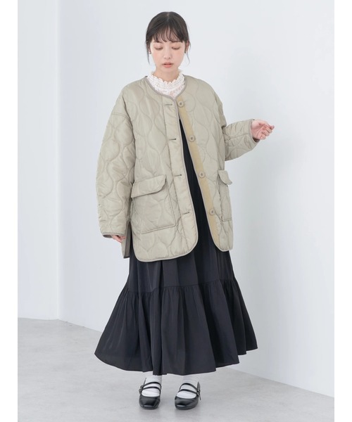 earth music&ecology（アースミュージックアンドエコロジー）の「キルティングハーフブルゾン（ブルゾン・レディース・ブラック/カーキ/アイボリー・M/L）」の18枚目の写真