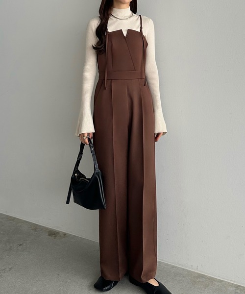 callautia(カラウティア)の「カシュクールデザインオールインワン(つなぎ/オールインワン・レディース・ブラック/ライトグレー/ダークベージュ/ブラウン/チャコール・LARGE/MEDIUM/SMALL/X-LARGE)」の15枚目の写真