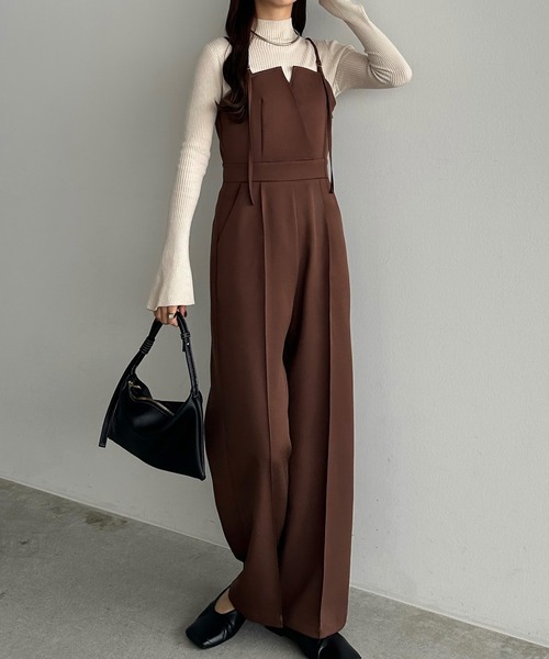 callautia(カラウティア)の「カシュクールデザインオールインワン(つなぎ/オールインワン・レディース・ブラック/ライトグレー/ダークベージュ/ブラウン/チャコール・LARGE/MEDIUM/SMALL/X-LARGE)」の20枚目の写真