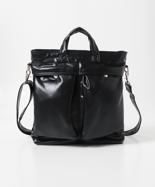 SENSE OF PLACE by URBAN RESEARCH（センスオブプレイスバイアーバンリサーチ）の「フェイクレザーヘルメットショルダーバッグ（ショルダーバッグ・メンズ・アイボリー/ブラック・ONE）」の14枚目の写真